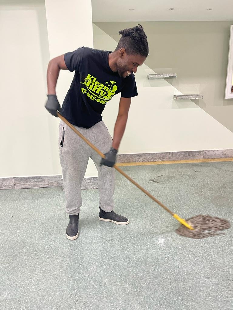 Klean N' Jiffy post-construction cleaning of a renovated room